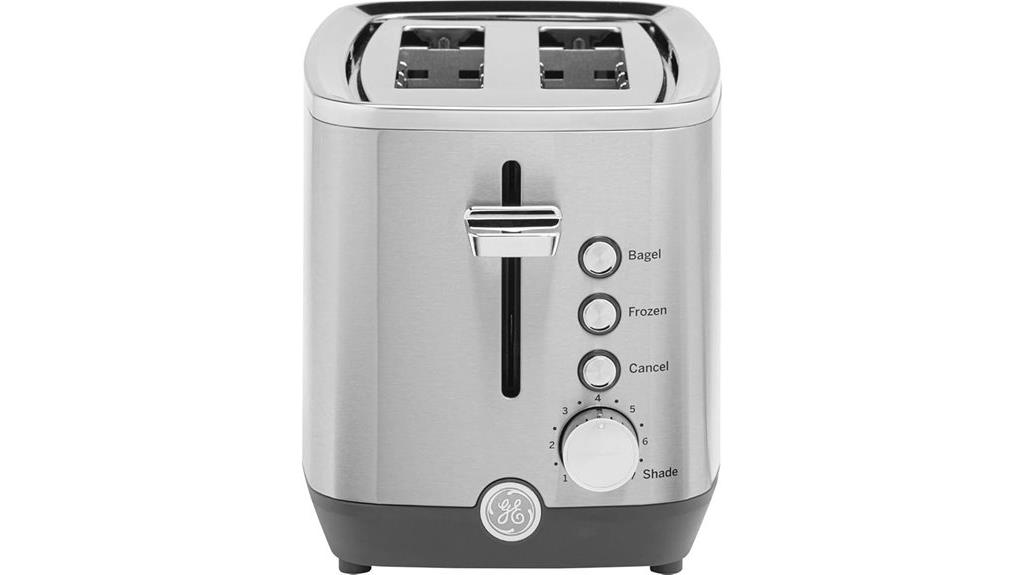 stainless steel two slice toaster