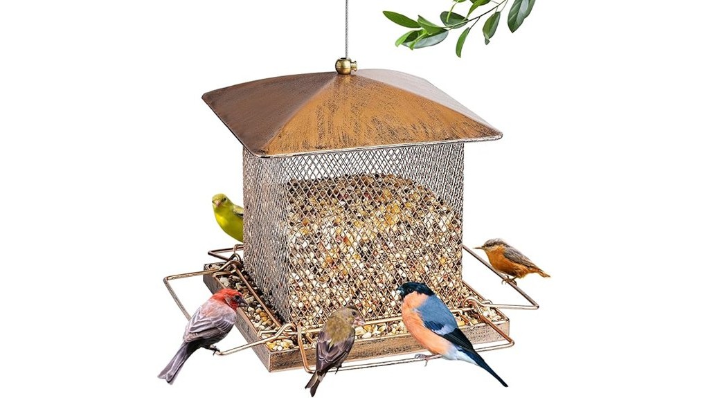 sturdy outdoor hanging bird feeder