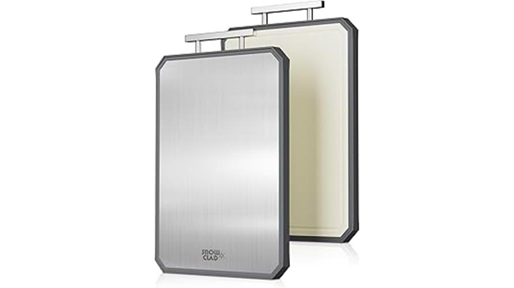 sturdy sleek stainless steel cutting board