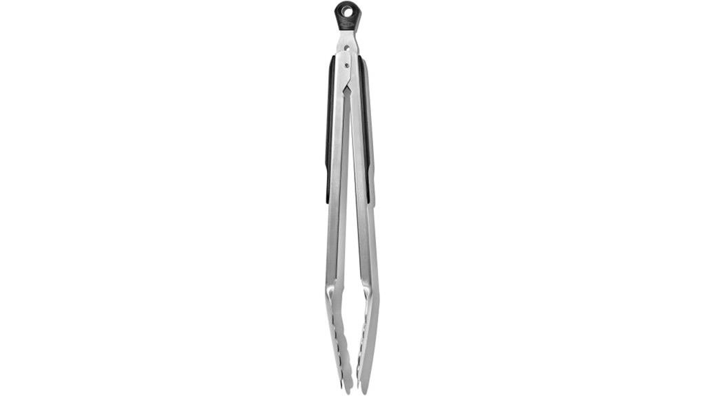 sturdy stainless steel locking tongs