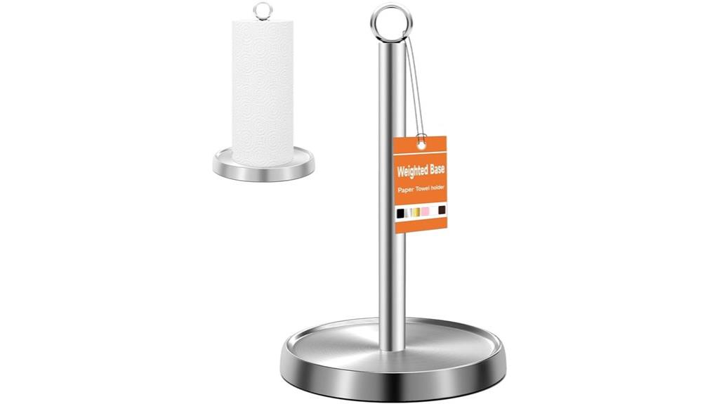 sturdy stainless steel paper towel holder