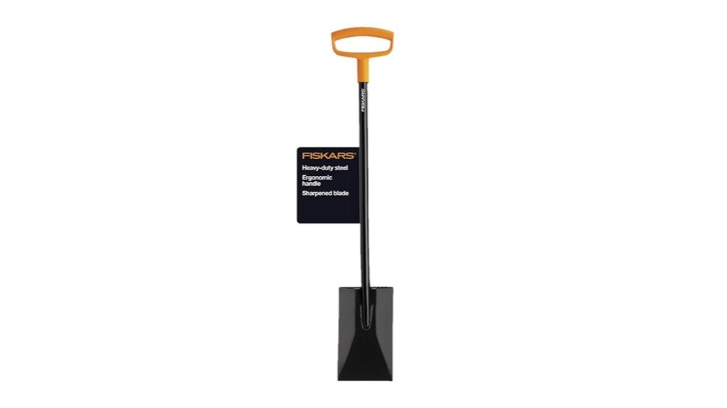sturdy steel gardening spade