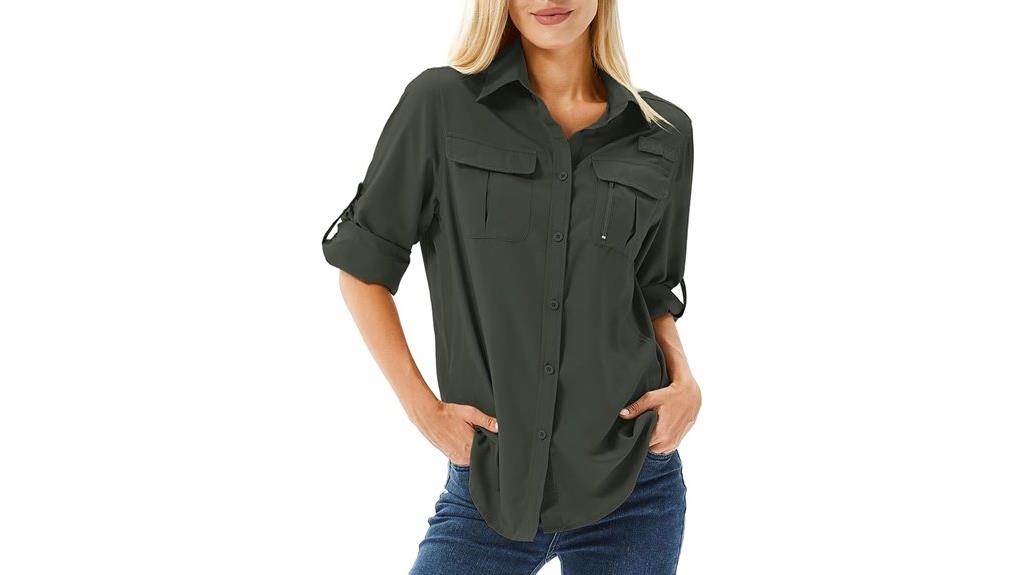 sun protective safari shirt
