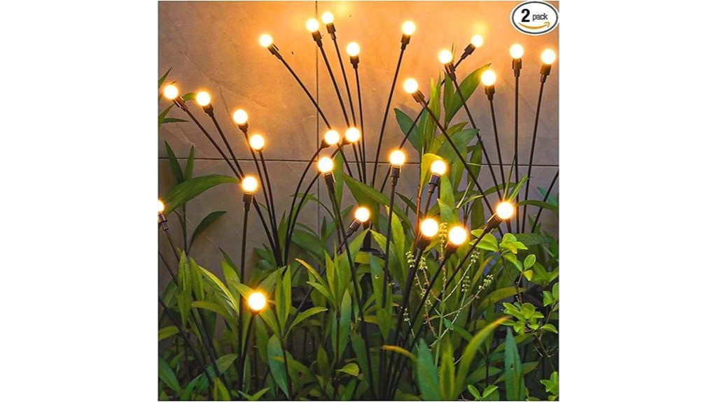 swaying solar garden lighting duo