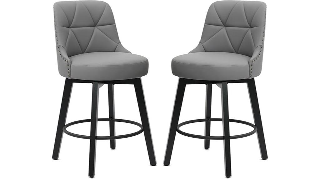 swivel barstool back 26 inch