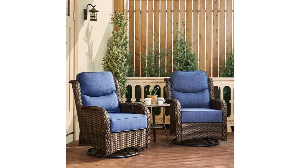 swivel rocker patio chairs set
