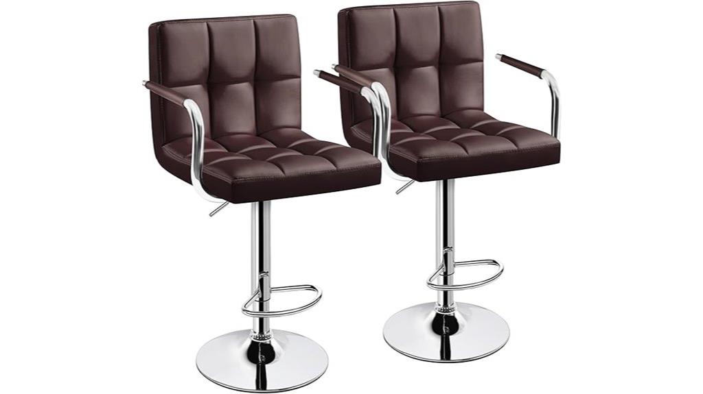 swiveling bar stools in set