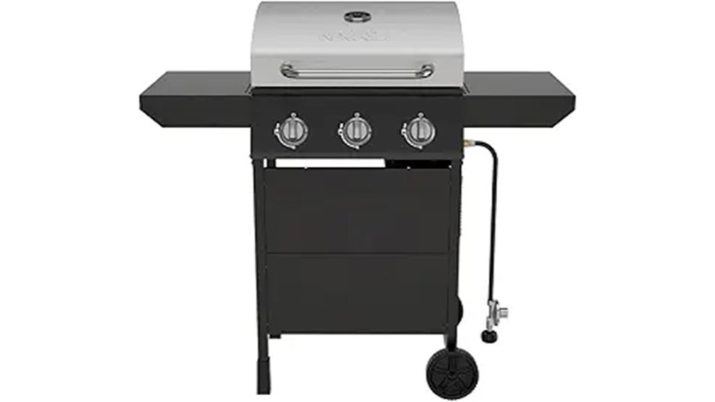 three burner gas grill