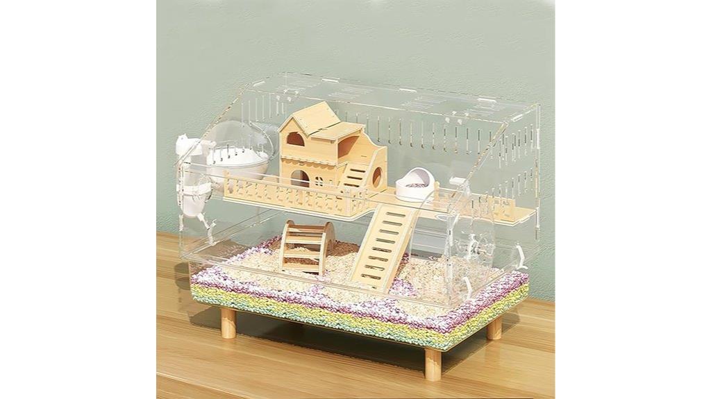 transparent multi accessory hamster enclosure