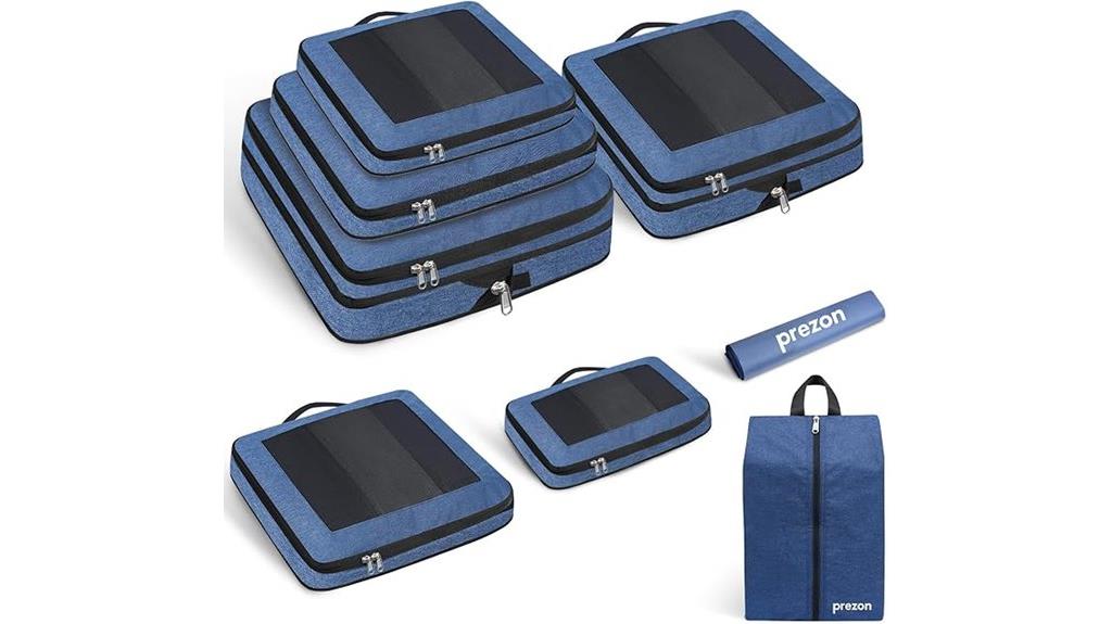 travel luggage organizer compression packing cubes