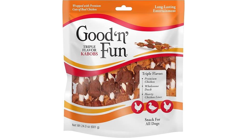 triple flavor dog chews