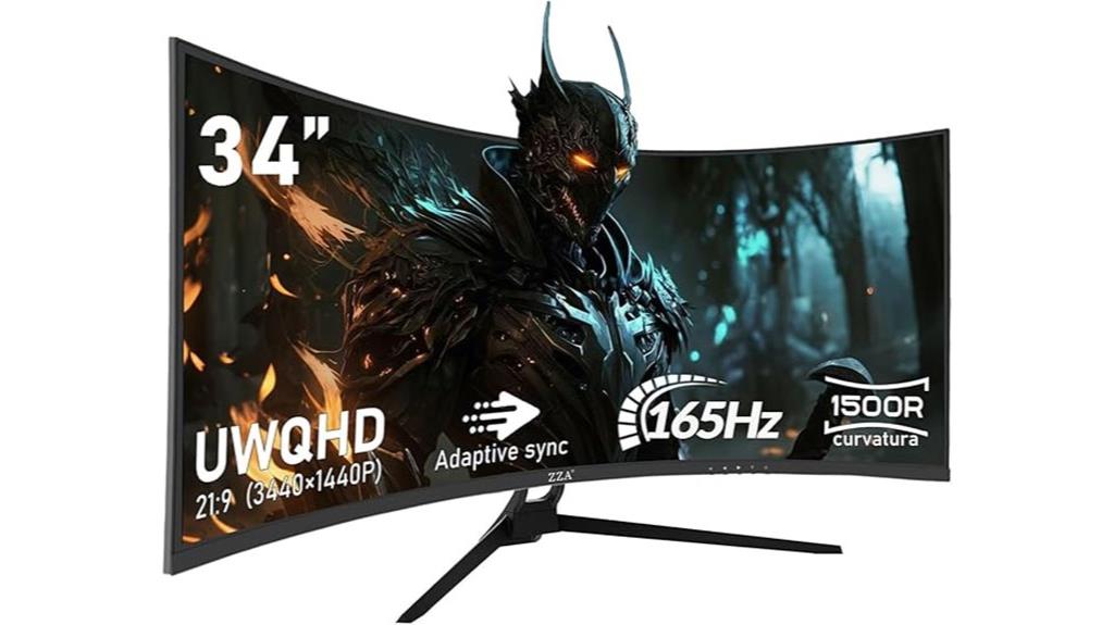 ultrawide curved gaming monitor with freesync