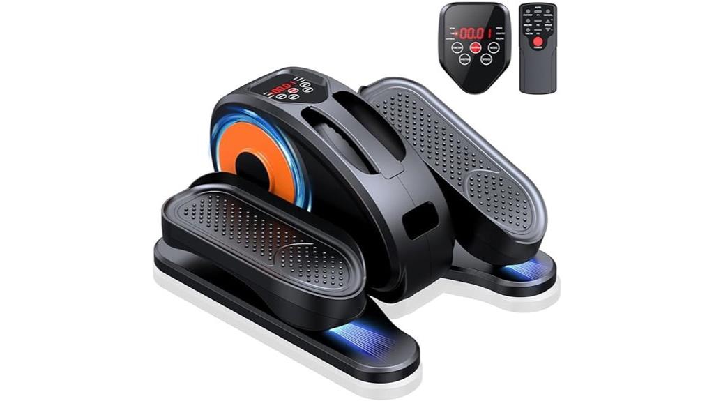 under desk elliptical machine adjustable speed remote