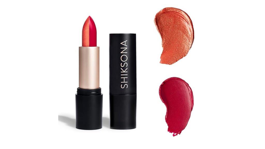 vegan cruelty free shimmery full coverage lipstick
