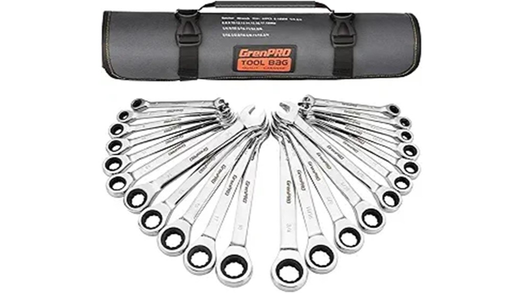 versatile 22 piece ratcheting tool set
