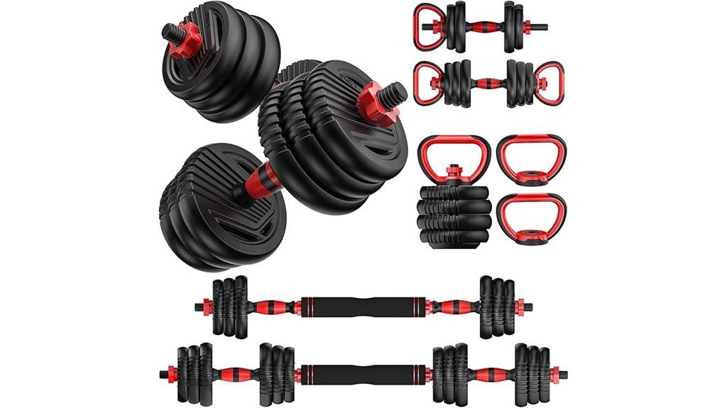 versatile adjustable home fitness dumbbells