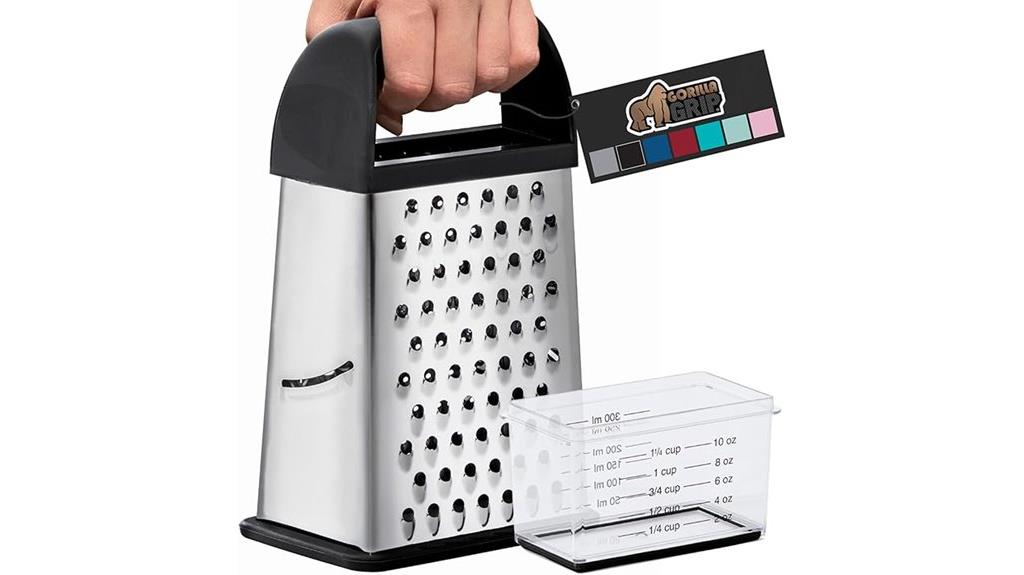 versatile cheese grater with storage container