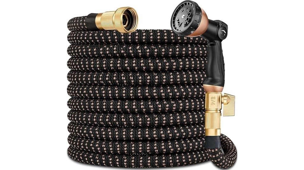 versatile expanding garden hose multifunctional nozzle