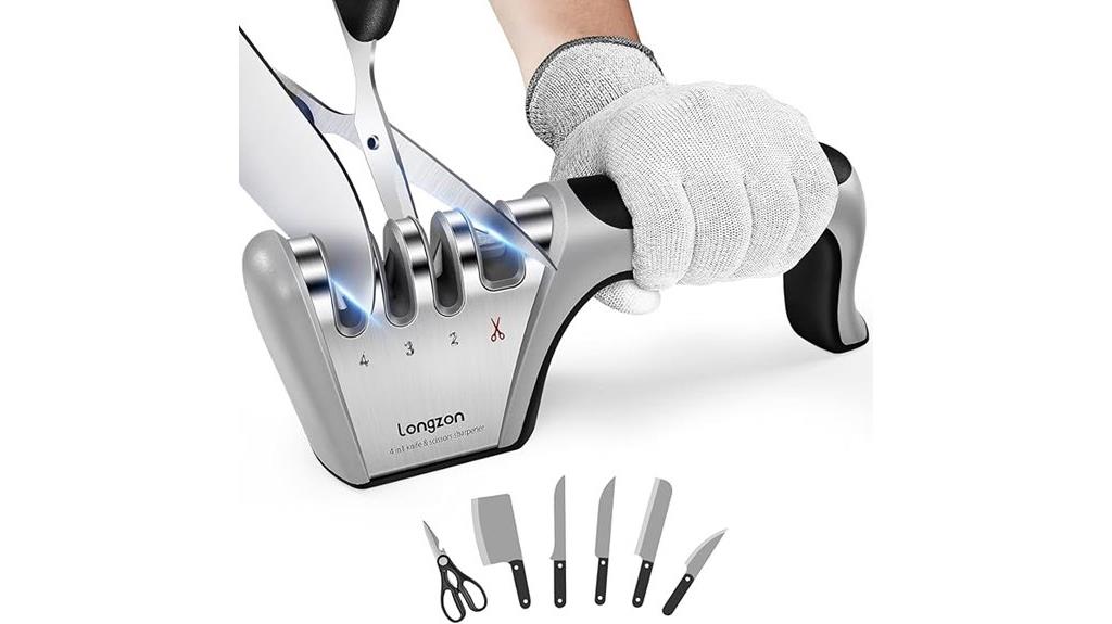 versatile knife sharpening with safety