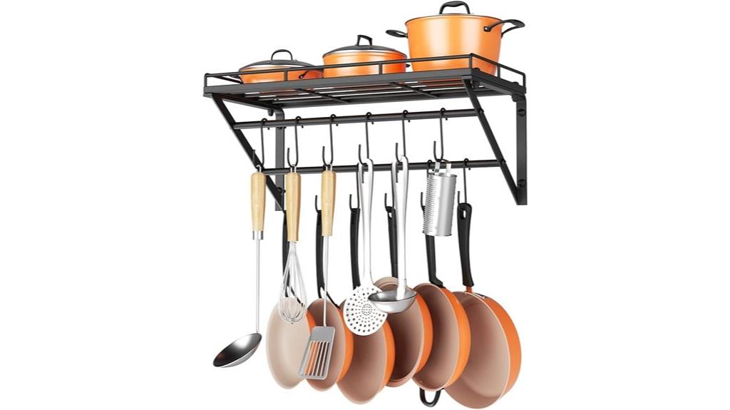 wall mounted pot storage