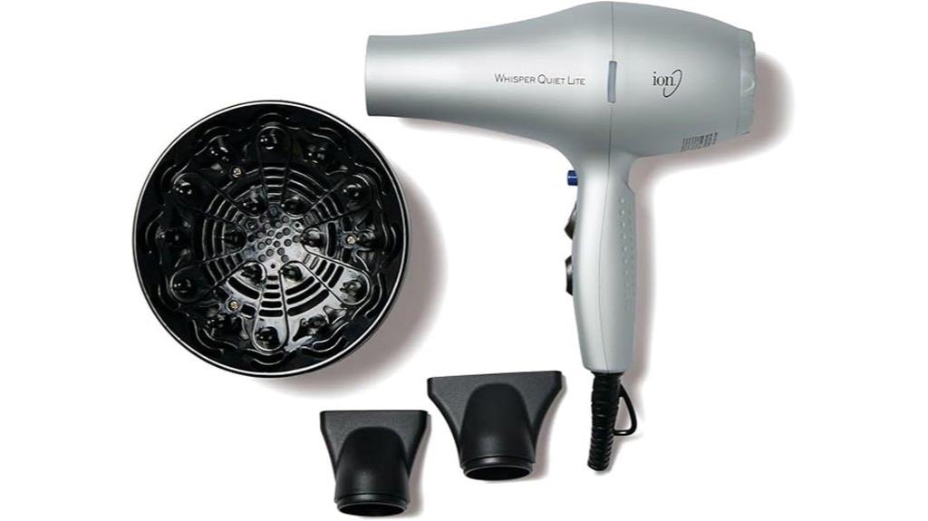whisper quiet ionic ceramic hair dryer