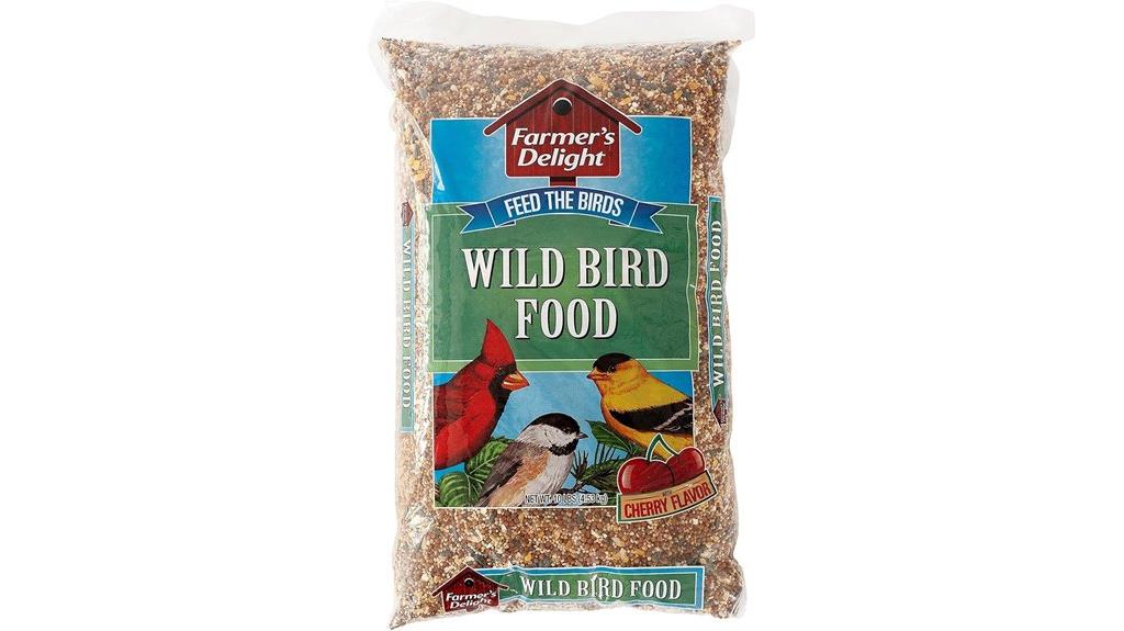 wild bird food with cherry