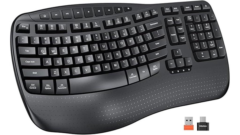 wireless ergonomic keyboard by meetion