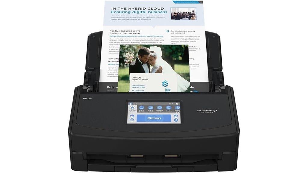 wireless scanner with large touchscreen