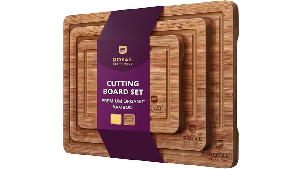 wooden kitchen cutting board set