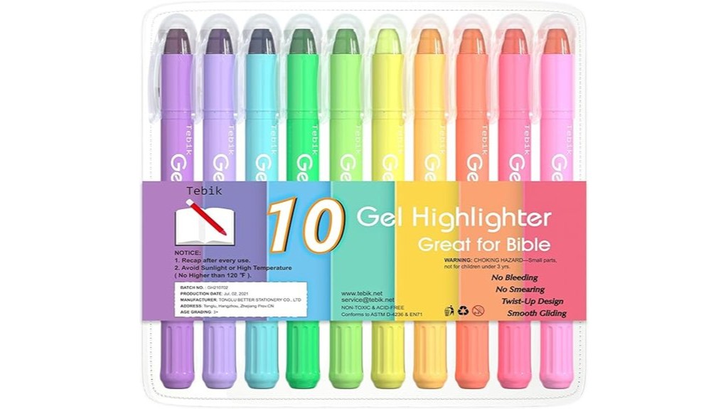 10 color gel highlighter