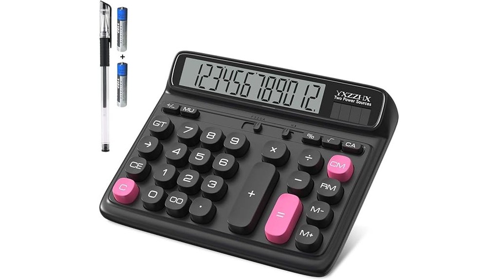 12 digit solar display calculator