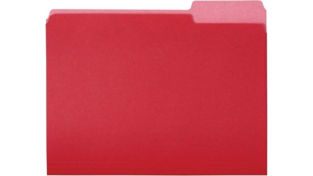 amazon basics red file folders