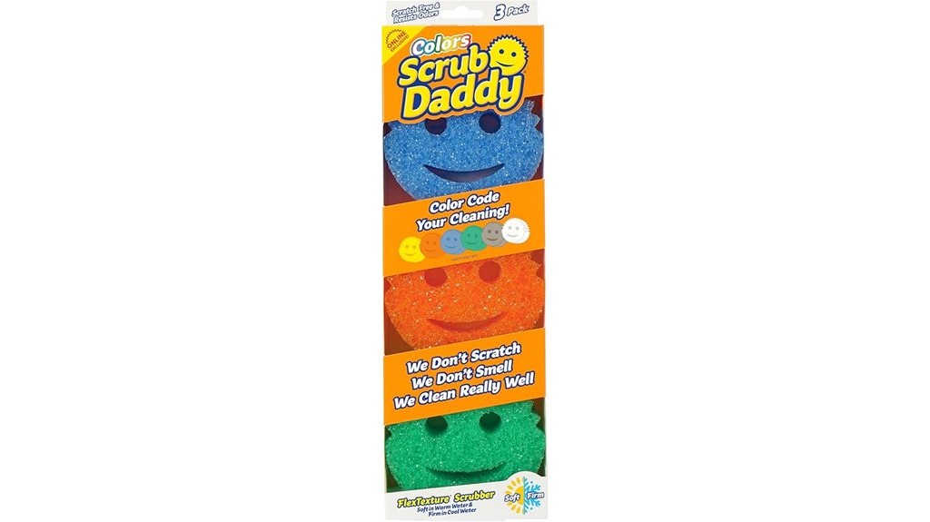 colorful scrub daddy sponges