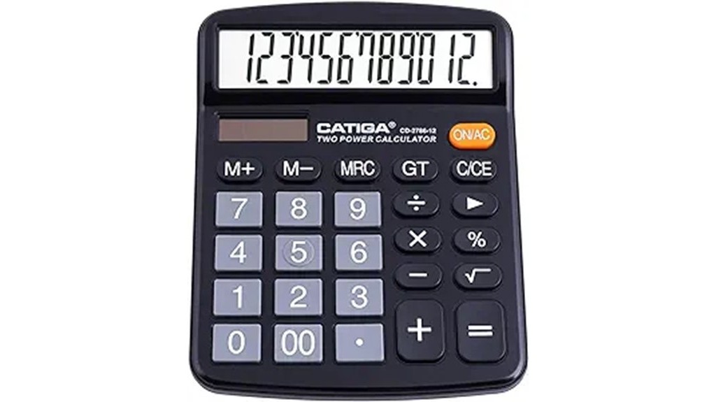 dual power lcd calculator