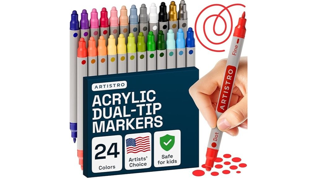 dual tip acrylic markers