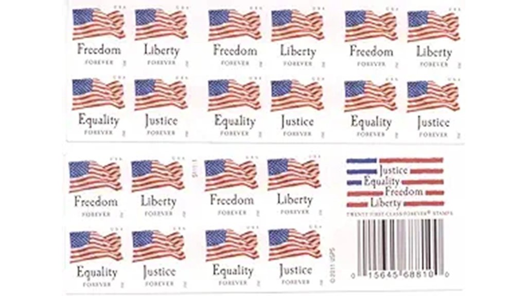 four flags 20 stamps