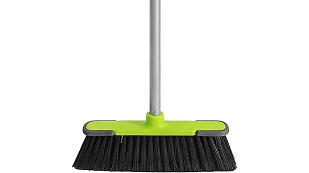 green indoor broom handle