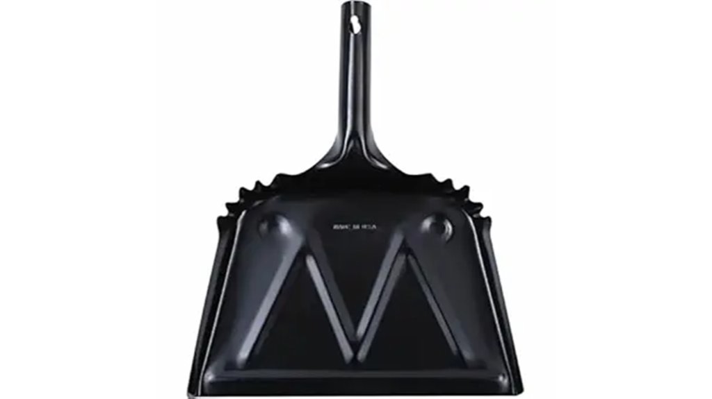 heavy duty black metal dustpan