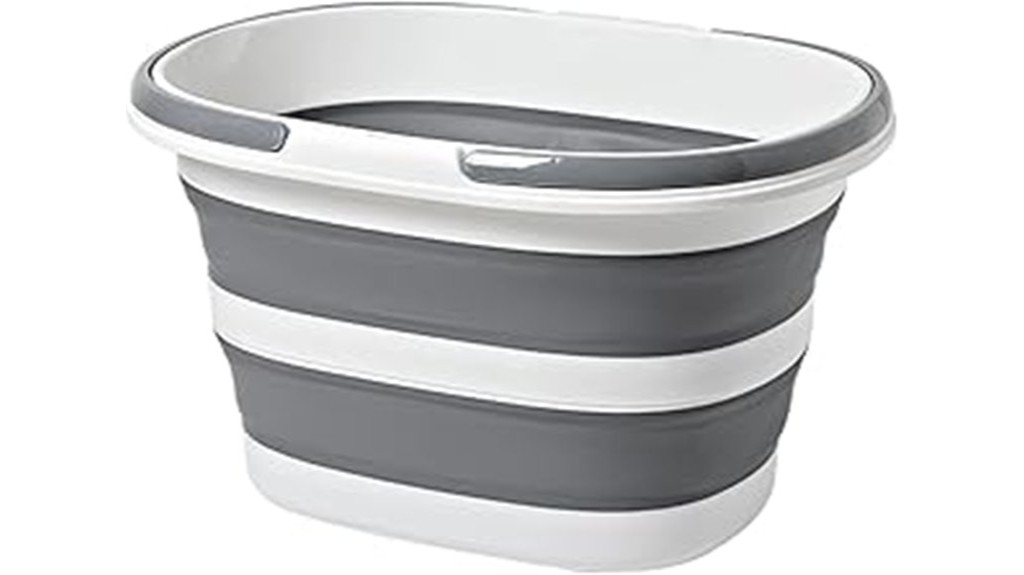 large collapsible camping water bucket