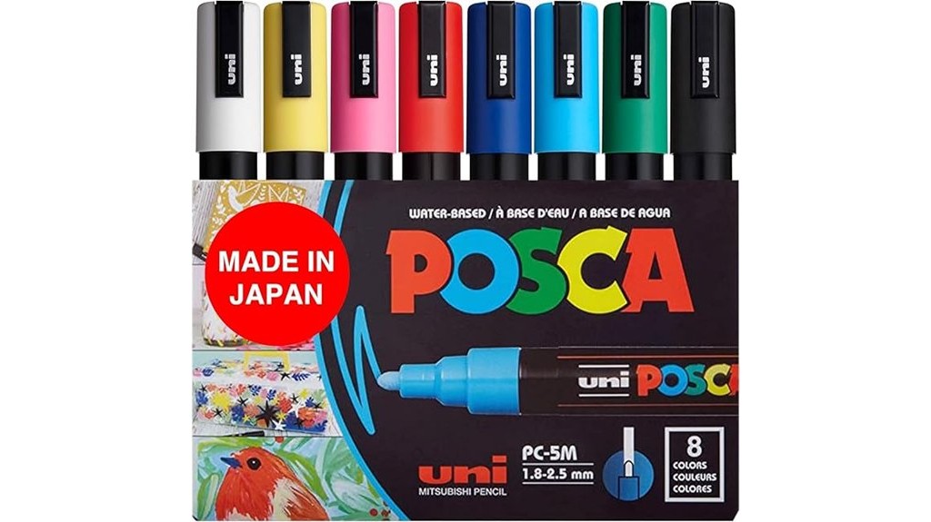 posca 8 color paint markers