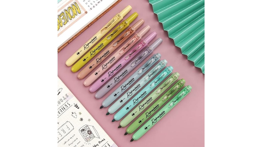 retractable assorted chisel highlighters