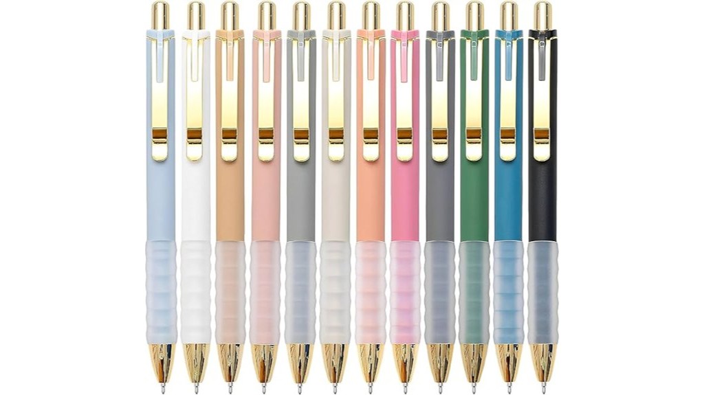 retractable soft grip pens