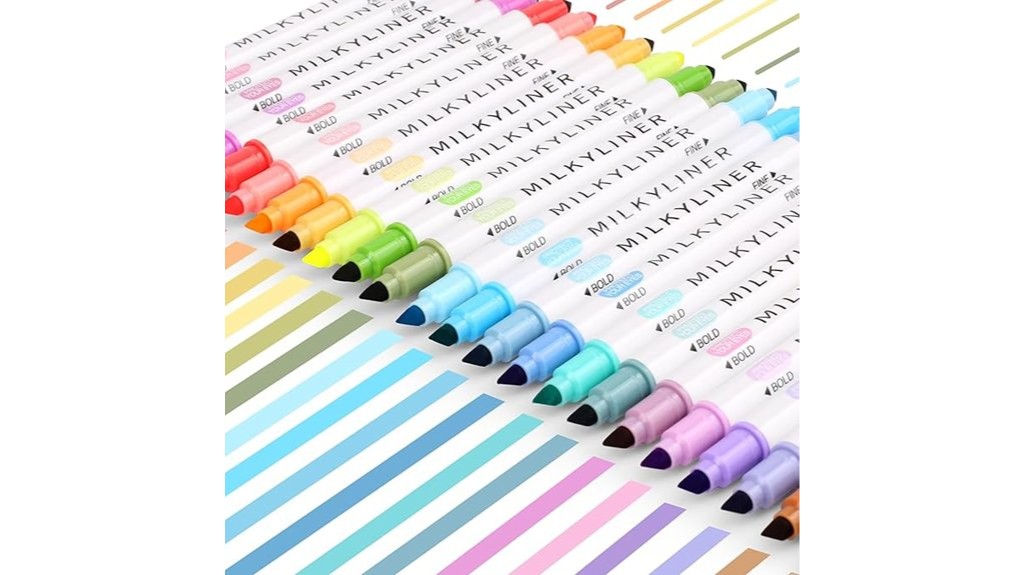 retro color highlighters set
