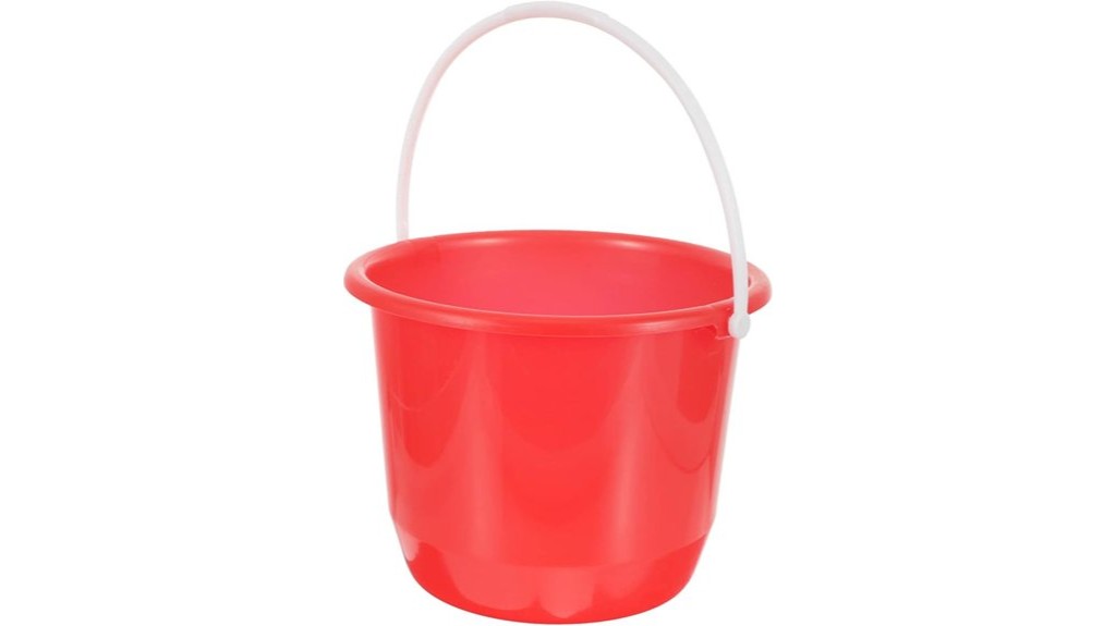small plastic water bucket