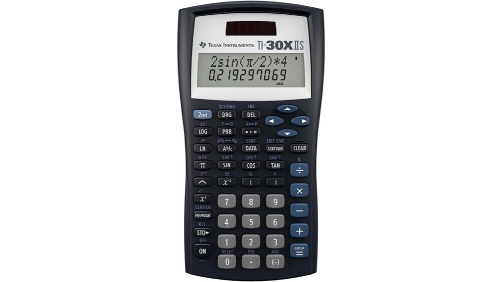 texas instruments calculator black with blue