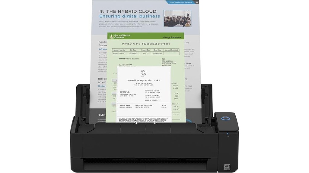 wireless double sided color scanner