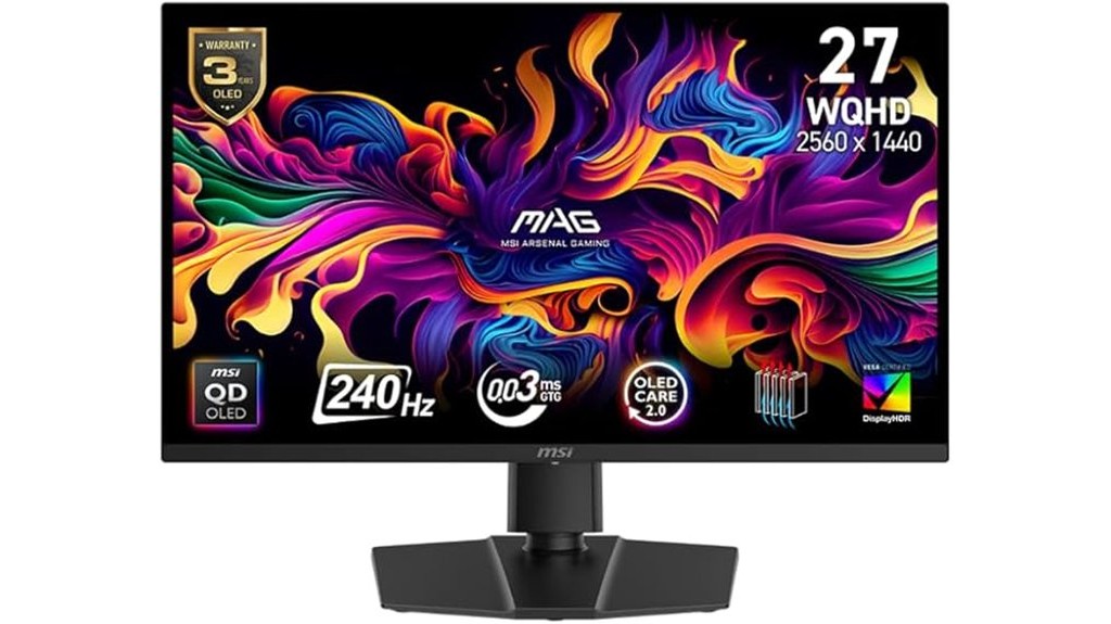 27 inch qhd qd oled gaming monitor