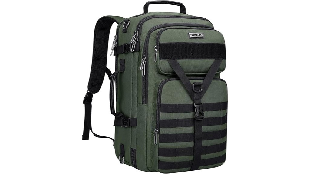 45l army green backpack