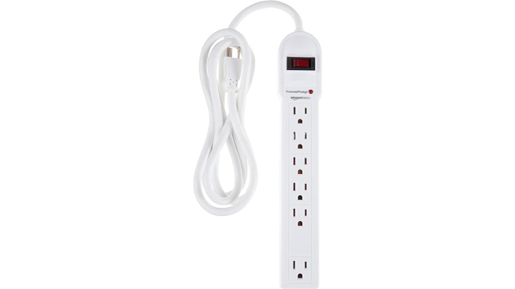 6 outlet surge protected power strip