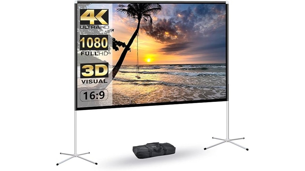 80 inch 4k hd projector screen
